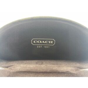 Coach Signature C Monogram‎ Hard Shell Eyeglasses Case Brown Tan